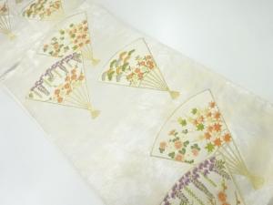 花扇模様織出し袋帯